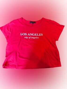 La Hearts Los Angeles Graphic Tee in red M